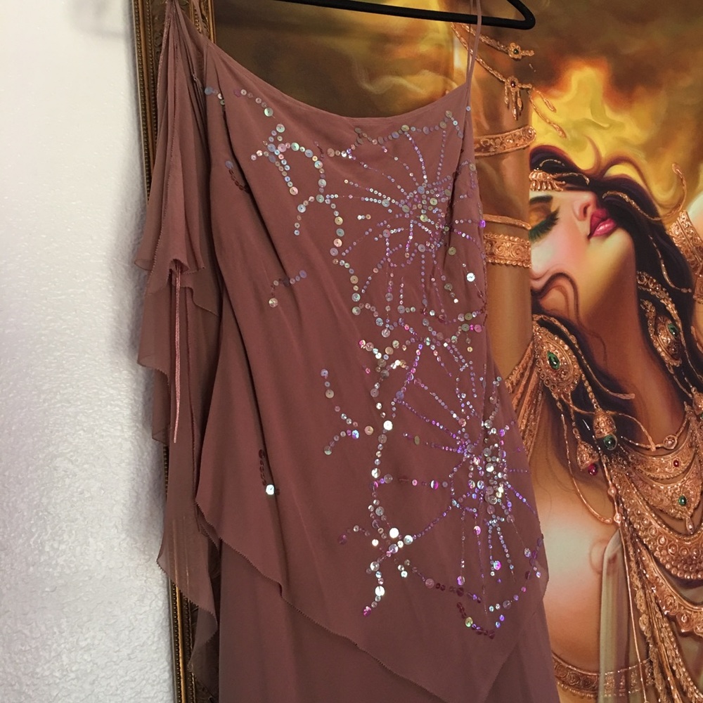 Silk Toffee Color MaxAzria Dress - Picture 2 of 7